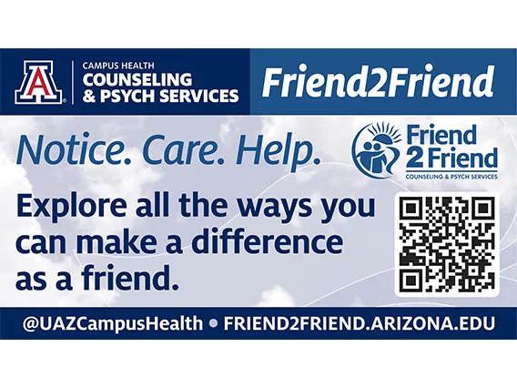 text reads Notice. Care. Help. Explore all the ways you can make a difference as a friend