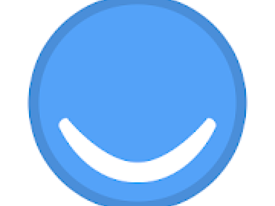 moodfit app logo blue circle with white smile