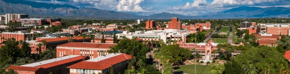 aerial view of the University of Arizona campus
