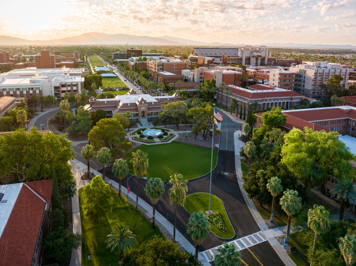 aerial view of the University of Arizona